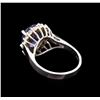 Image 3 : 4.20 ctw Tanzanite and Diamond Ring - 14KT White Gold
