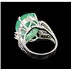 Image 3 : GIA Cert 11.16 ctw Emerald and Diamond Ring - 14KT White Gold