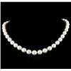 Image 1 : South Sea Cultured Pearl Necklace with 14KT Yellow Gold Diamond Clasp