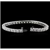 Image 3 : 14KT White Gold 7.15 ctw Diamond Tennis Bracelet