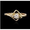 Image 2 : 14KT Yellow Gold 0.35 ctw Diamond Ring