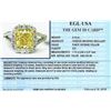 Image 6 : EGL USA Cert 2.86 ctw VS1 Fancy Yellow Diamond Ring - Platinum