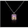 Image 1 : 14KT Yellow Gold 11.21 ctw Ametrine and Diamond Pendant With Chain