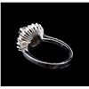 Image 3 : 2.10 ctw Black and White Diamond Ring - 14KT White Gold