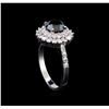 Image 4 : 2.10 ctw Black and White Diamond Ring - 14KT White Gold