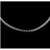 Image 1 : 18KT White Gold 5.40 ctw Fancy Blue Diamond Necklace