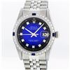 Image 1 : Rolex Stainless Steel Diamond And Sapphire DateJust Men's Watch