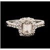 Image 2 : 14KT White Gold EGL USA Certified 1.67 ctw Diamond Ring