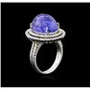 Image 3 : 14KT White Gold 13.17 ctw Tanzanite and Diamond Ring