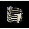 Image 4 : 2.43 ctw Tanzanite and Diamond Ring - 14KT White Gold