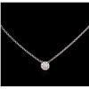 Image 1 : 0.25 ctw Diamond Necklace - 14KT White Gold