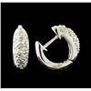 Image 2 : 0.14 ctw Diamond Earrings - 18KT White Gold