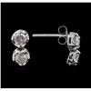 Image 2 : 14KT White Gold 0.81 ctw Diamond Earrings