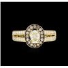 Image 2 : 14KT Yellow Gold 0.95 ctw Diamond Unity Ring