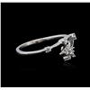 Image 1 : 10KT White Gold 0.10 ctw Diamond Ring