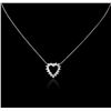 Image 1 : 14KT White Gold 0.52 ctw Diamond Heart Pendant With Chain