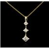 Image 1 : 14KT Yellow Gold 0.85 ctw Diamond Pendant With Chain