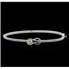 Image 1 : 14KT White Gold 0.33 ctw Diamond Bangle Bracelet