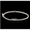 Image 2 : 14KT White Gold 0.33 ctw Diamond Bangle Bracelet