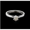 Image 1 : 14KT White Gold 0.36 ctw Round Cut Fancy Brown Diamond Solitaire Ring