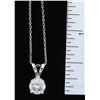Image 5 : GIA Certified 1.03 ctw Diamond Pendant With Chain- 14K White Gold