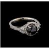 Image 1 : 2.50 ctw Black Diamond Ring - 14KT White Gold