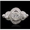 Image 2 : 18KT White Gold 1.64 ctw Diamond Ring