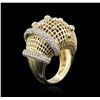 Image 3 : 14KT Yellow Gold 0.98 ctw Diamond Ring