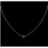 Image 2 : 14KT White Gold 0.17 ctw Diamond Necklace