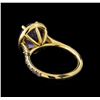 Image 3 : 3.75 ctw Tanzanite and Diamond Ring - 14KT Yellow Gold