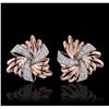 Image 2 : 14KT Rose Gold 0.50 ctw Diamond Earrings