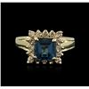 Image 2 : 14KT Yellow Gold 2.35 ctw Topaz and Diamond Ring