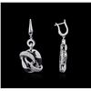 Image 2 : 14KT White Gold 0.63 ctw Diamond Earrings
