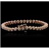 Image 2 : 14KT Rose Gold 3.28 ctw Diamond Tennis Bracelet