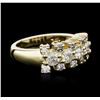 Image 2 : 14KT Yellow Gold 0.97 ctw Diamond Ring