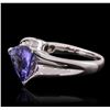 Image 2 : 14KT White Gold 2.23 ctw Tanzanite and Diamond Ring