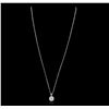Image 2 : 14KT White Gold 0.96 ctw Diamond Pendant With Chain