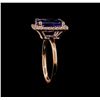 Image 4 : 3.46 ctw Tanzanite and Diamond Ring - 14KT Rose Gold