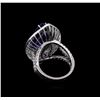 Image 3 : 18KT White Gold GIA Certified 10.54 ctw Tanzanite and Diamond Ring