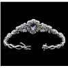 Image 3 : 18KT White Gold 3.93 ctw Tanzanite and Diamond Bracelet