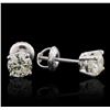 Image 2 : 14KT White Gold 1.29 ctw Diamond Solitaire Earrings