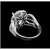 Image 3 : 5.77 ctw Aquamarine and Diamond Ring - 14KT White Gold