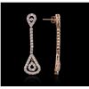 Image 2 : 14KT Rose Gold 2.57 ctw Diamond Earrings
