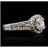 Image 1 : 14KT White Gold 1.77 ctw Diamond Ring