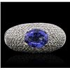 Image 1 : 14KT White Gold 1.85 ctw Tanzanite and Diamond Ring