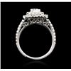 Image 3 : 14KT White Gold 1.11 ctw Diamond Ring