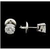 Image 2 : 1.19 ctw Diamond Stud Earrings - 14KT White Gold