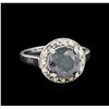 Image 1 : 14KT White Gold 2.23 ctw Blue Diamond Ring