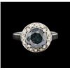 Image 2 : 14KT White Gold 2.23 ctw Blue Diamond Ring