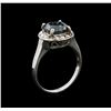 Image 3 : 14KT White Gold 2.23 ctw Blue Diamond Ring